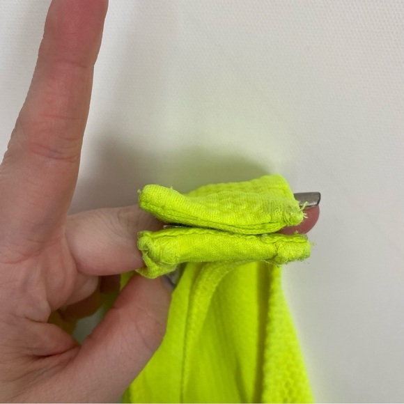 Forever 21 Bodysuit Neon Yellow Strapless Snaps M - Picture 5 of 5